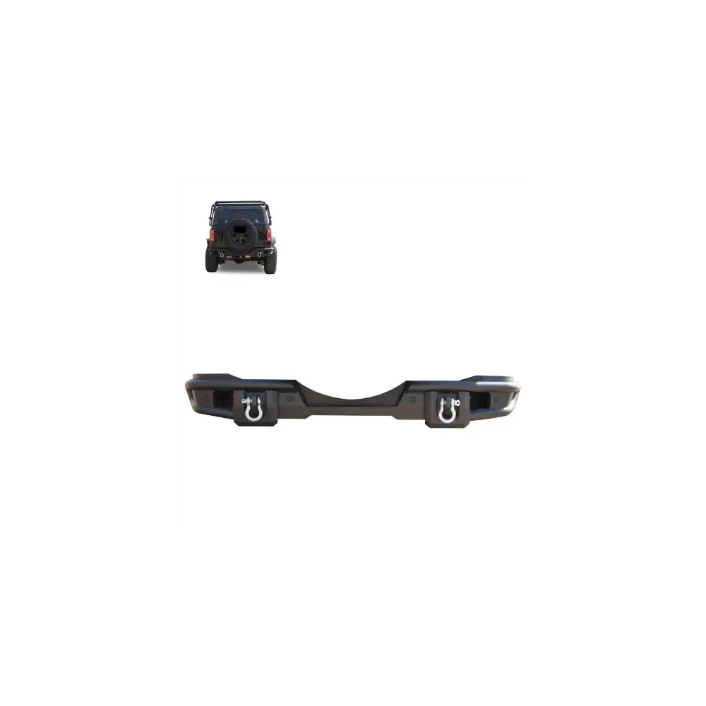 Armour Tubular HD Rear Bumper - Matte Black Steel - BLKARB-FB22T